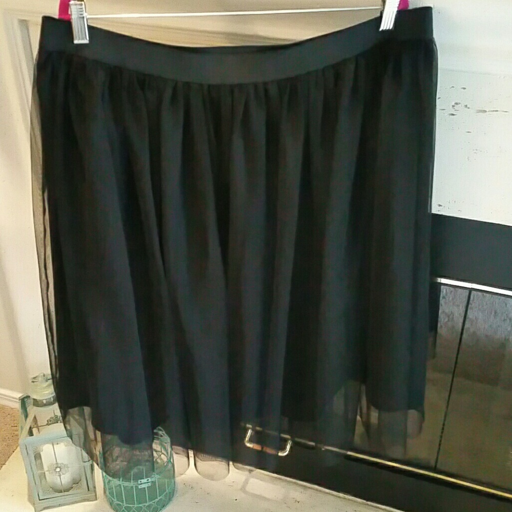 Tulle Skirt Size 1x Black